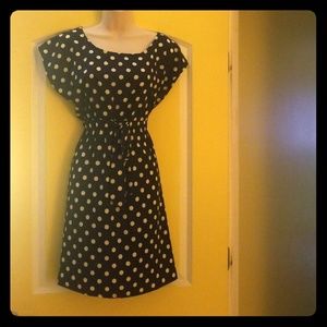 Navy and white Polka Dots Dress